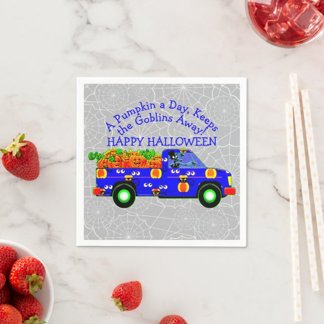 Guardanapo De Papel O Dia da Bomba do Caminhão das Halloween Mantém os (Insitu)