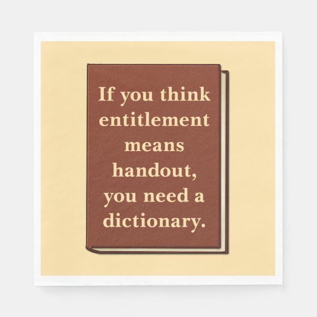 Guardanapo De Papel O direito não é um folheto (Frente)