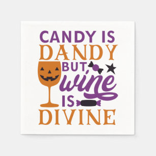 Guardanapo De Papel O doce é Dandy, mas o vinho é Dia de as Bruxas eng