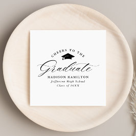 Guardanapo De Papel O Elegante Black Script aplaude o Formando