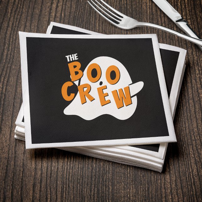 Guardanapo De Papel O Festa de Halloween da Família Boo Crew Ghost é P (The Boo Crew Ghost Family Halloween Party Black Napkins
)