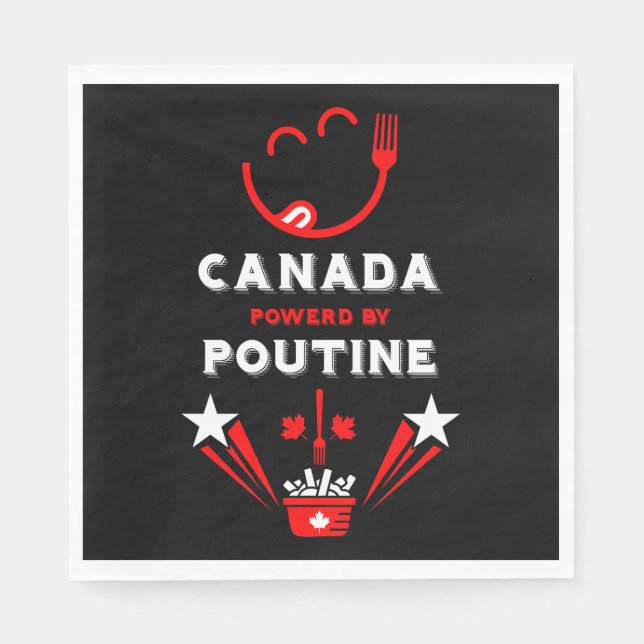 Guardanapo De Papel O Festival de Comida Canadense La Poutine (Frente)