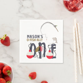 Guardanapo De Papel O-Fish-ally Uma Festa de aniversário de pesca