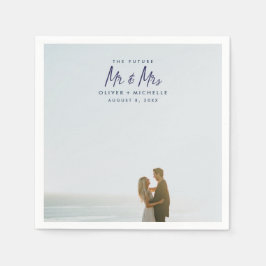 Guardanapo De Papel O futuro Sr. e Sra. Photo Noivado Napkins