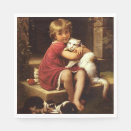 Guardanapo De Papel O Gato Pet Favorito da Menina (Perrault)