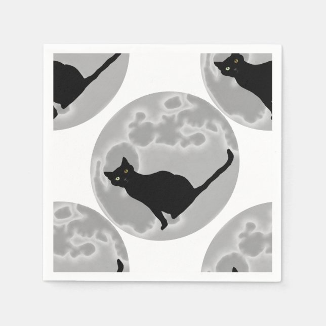 Guardanapo De Papel O gato preto (Frente)