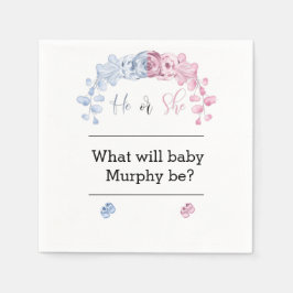 Guardanapo De Papel O gênero revela o convite, Ele ou ela