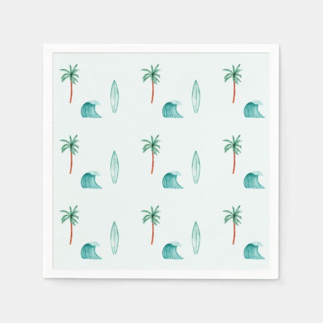 Guardanapo De Papel O Grande Surf Primeiro Aniversário do Decinto do P (Frente)