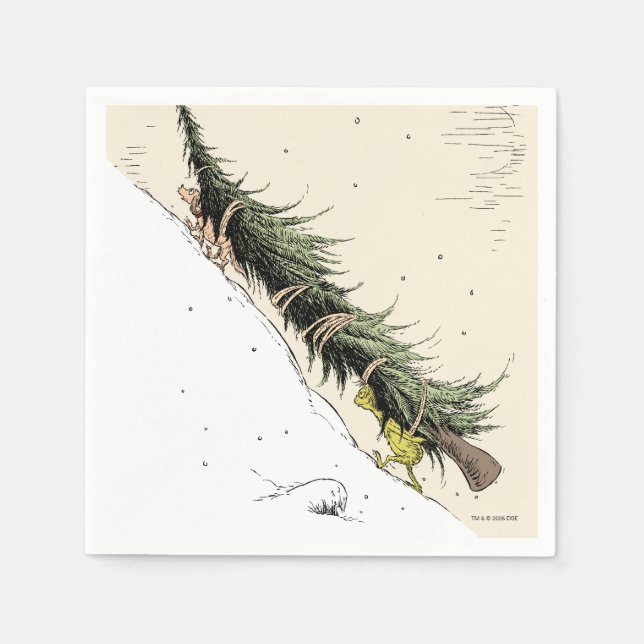 Guardanapo De Papel O Grinch e o Max Devolvem a Árvore de Natal (Frente)