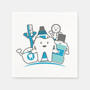 Guardanapo De Papel O grupo limpo dos dentes