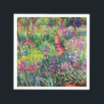 Guardanapo De Papel O Jardim Íris de Claude Monet<br><div class="desc">O Jardim Íris de Giverny de Claude Monet. Visite minha loja para obter um design mais interessante e mais opções de cores => zazzle.com/colorfulworld*</div>