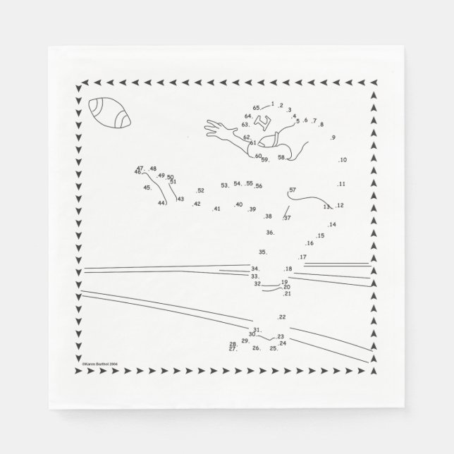 Guardanapo De Papel O Jogador De Futebol Conecta Os Pontos (Frente)