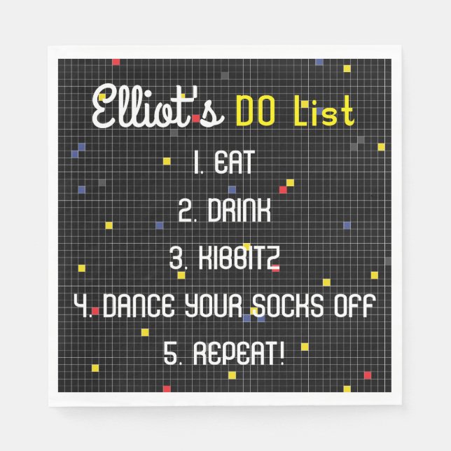 Guardanapo De Papel O jogo do Bar Mitzvah do BM Bat (Frente)