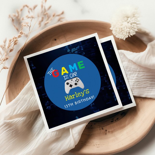 Guardanapo De Papel O Jogo Está Aceso! Aniversário do Jogo Fotográfico (Criador carregado)