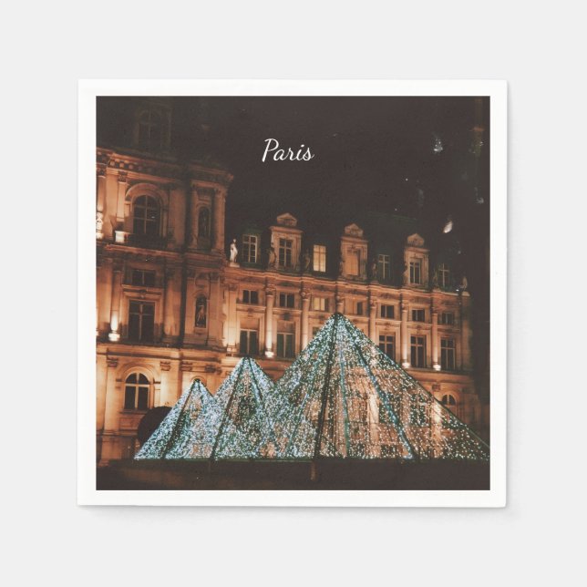 Guardanapo De Papel O Louvre, Paris, França (Frente)