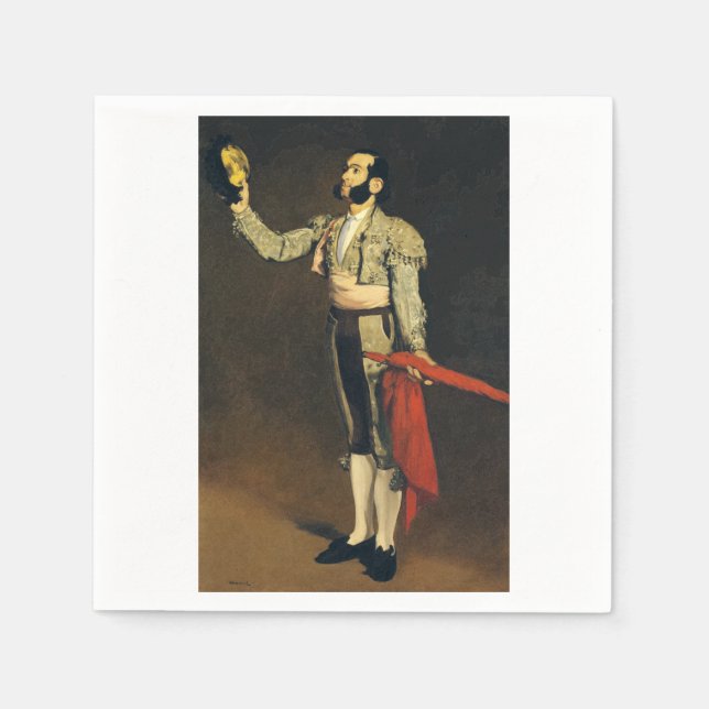 Guardanapo De Papel O Matador Espanhol de Edouard Manet (Frente)
