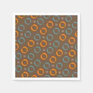 Guardanapo De Papel O meio século moderno, Ovals, Stars a laranja