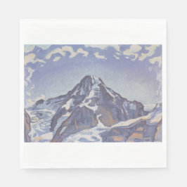 Guardanapo De Papel O Monge Montanha Com Nuvens (Ferdinand Hodler)