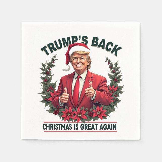 Guardanapo De Papel O Natal de Trump é Excelente de novo Papais noeis (Frente)