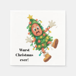 Guardanapo De Papel O Natal mais Wurst de todos! Salame engraçado
