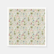 O Natal Natividade Sage Napkins