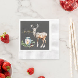 Guardanapo De Papel O Natal vem até nós, Reindeer e decoração