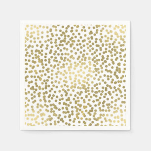 Guardanapo De Papel O ouro branco & brilhante pontilha o encanto