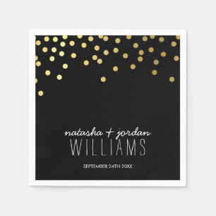 Guardanapo De Papel O ouro de pontos bonito WEDDING dos confetes da
