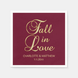 Guardanapo De Papel O outono elegante no casamento da Borgonha