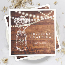Guardanapo De Papel O País Russo do Ar | Casamento Mason Jar