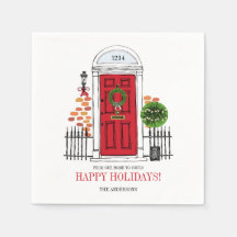 O Papel de Porta de Natal de Férias Vermelhas Nápo