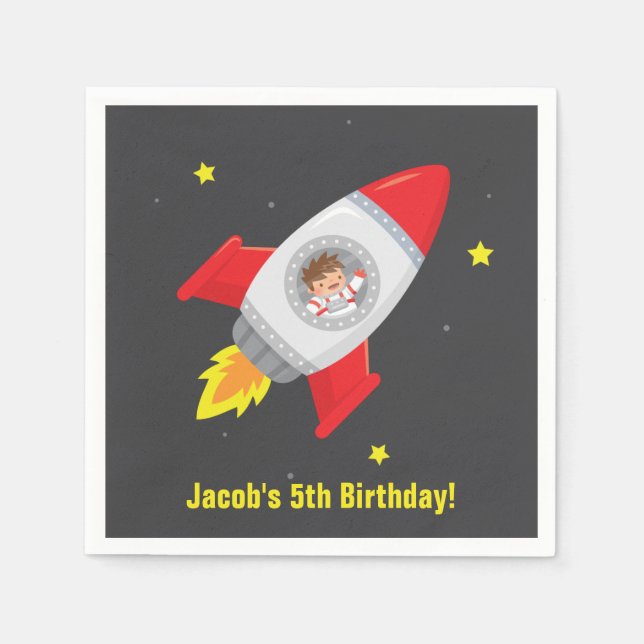 Guardanapo De Papel O partido do espaço do navio de Rocket do (Frente)