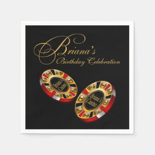Guardanapo De Papel O partido FEITO SOB ENCOMENDA do estilo do casino