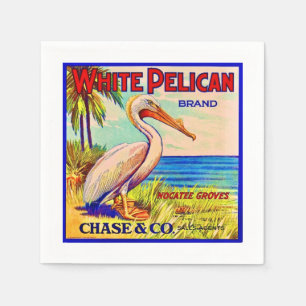 Guardanapo De Papel O Pelicano Branco