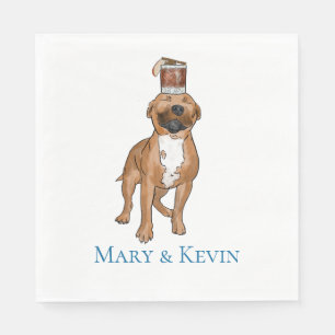 Guardanapo De Papel O pitbull do Cachorro Napkins de Mary