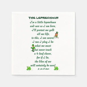 GUARDANAPO DE PAPEL O POEMA LEPRECHAUN