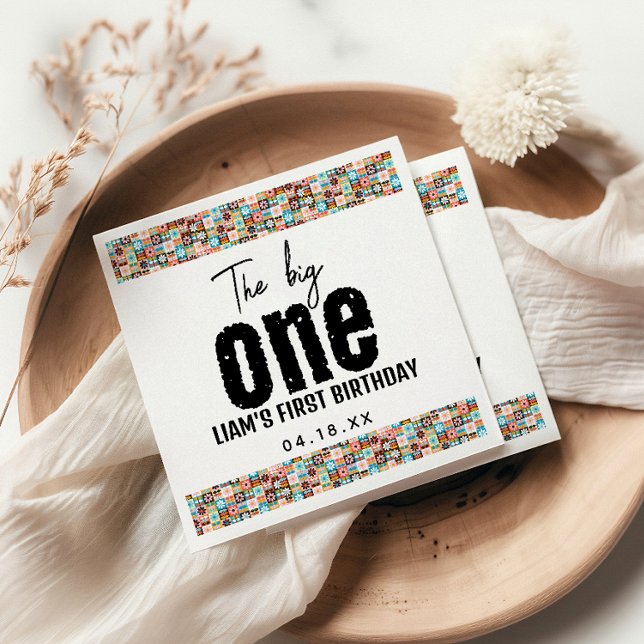 Guardanapo De Papel O primeiro aniversario BIG One (Criador carregado)