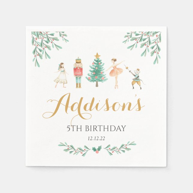 Guardanapo De Papel O Quebra-Nozes Napkins Sugar Plum Fairy Napkins (Frente)