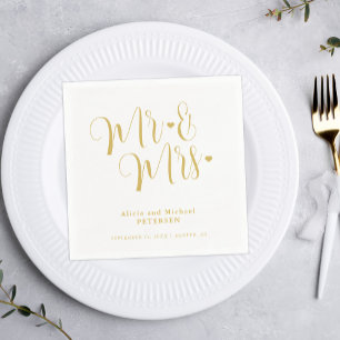 Guardanapo De Papel O Sr. e o casamento da Sra. Calliografia.