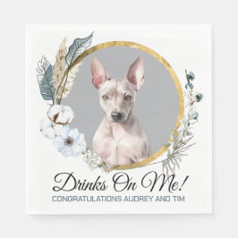 Guardanapo De Papel O Terrier Americano Casou Napkins Com Cachorro