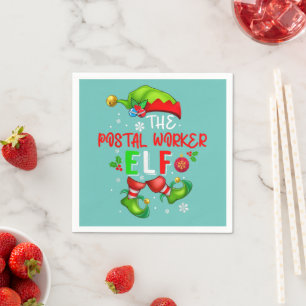 Guardanapo De Papel O Trabalhador Postal Elf Christmas Elf Costume Lov