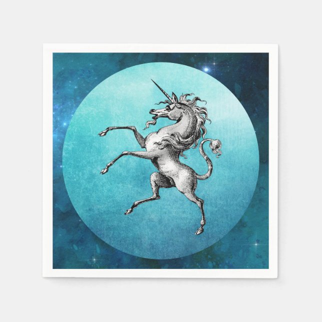 Guardanapo De Papel O Unicórnio De Pewter (Frente)