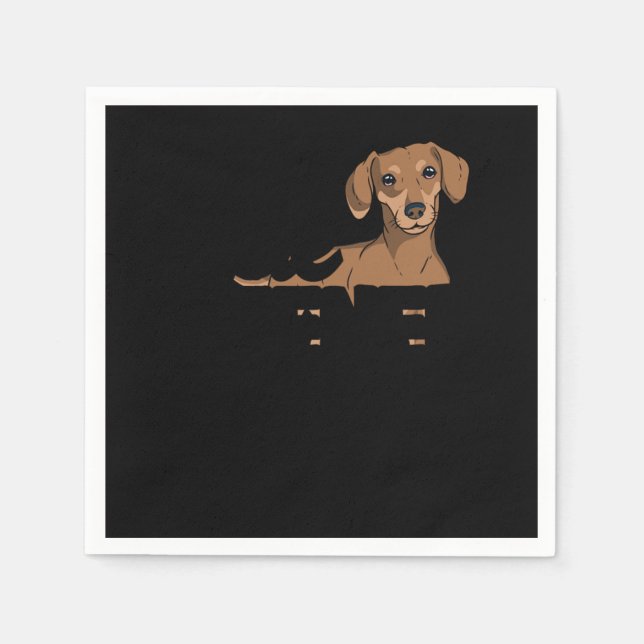 Guardanapo De Papel O Wiener Whisperer Funny Dachshund (Frente)