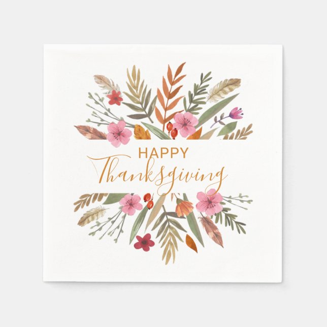 GUARDANAPO DE PAPEL OBRIGADO A PAPEL DE PAPEL DE PAPEL DE QUEDA DE ÁGU (Frente)