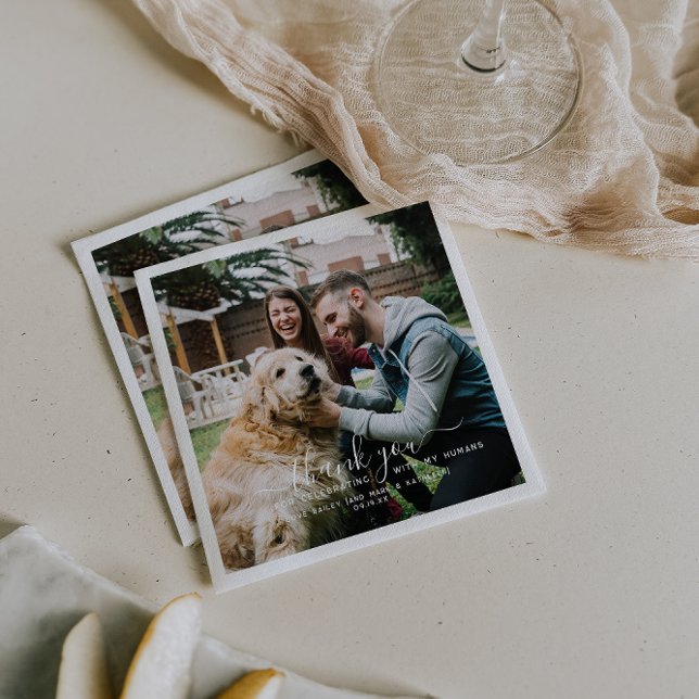 Guardanapo De Papel Obrigado! | Casamento Cão-De-Pé-Bela (Criador carregado)