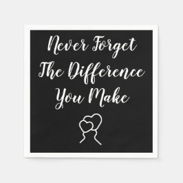 Guardanapo De Papel Obrigado - Nunca Esqueça A Diferença Que Faz