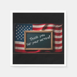 Guardanapo De Papel Obrigado para o seu serviço!