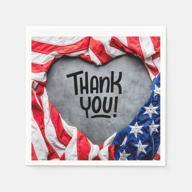 Guardanapo De Papel Obrigado pelo seu serviço! (Frente)