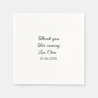 Guardanapo De Papel obrigados para a mensagem de texto do nome de adiç