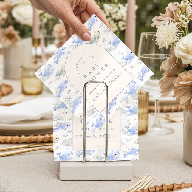 Guardanapo De Papel Ocean Animals Arch Elegant Baby Shower (Criador carregado)
